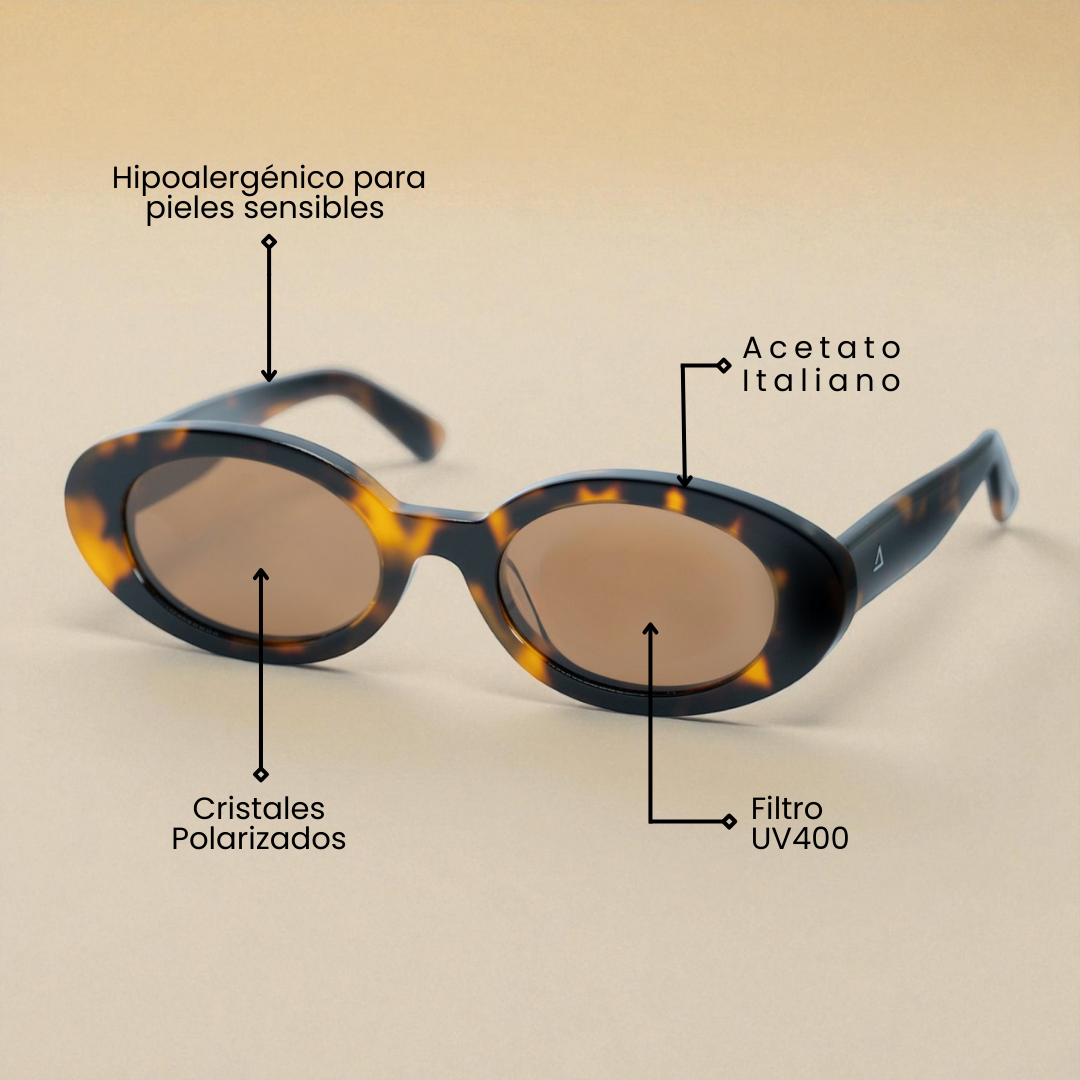 Lente de sol Mainz Animal Print / Café UV400 X FIRE BROWN MIRROR