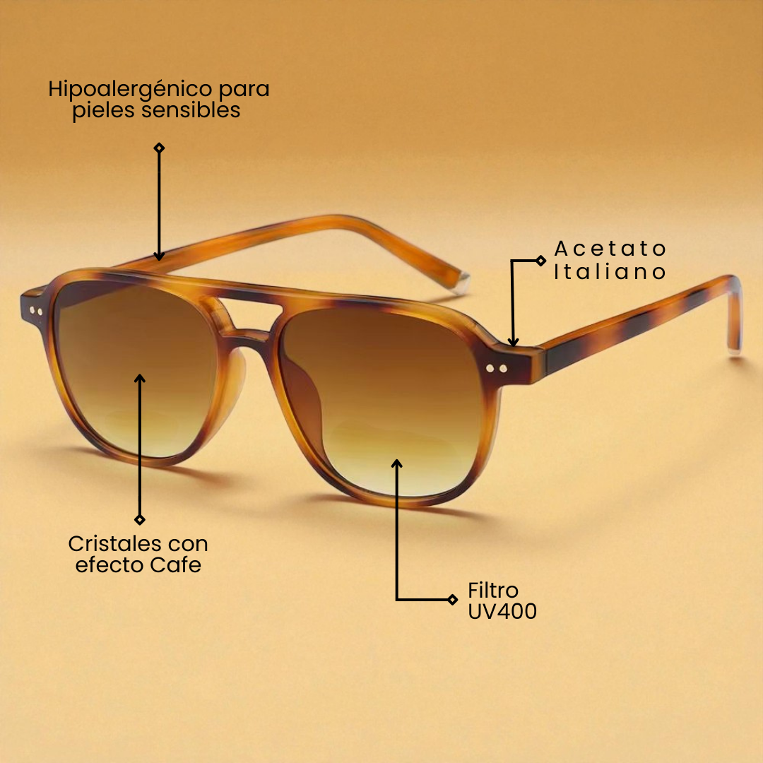 Lente de sol Manzini Animal Print / Café UV400 X FIRE BROWN MIRROR