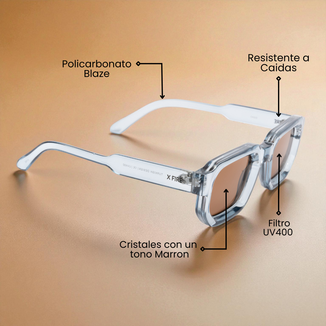 OASIS TRANSPARENT BLUE | BROWN MIRROR