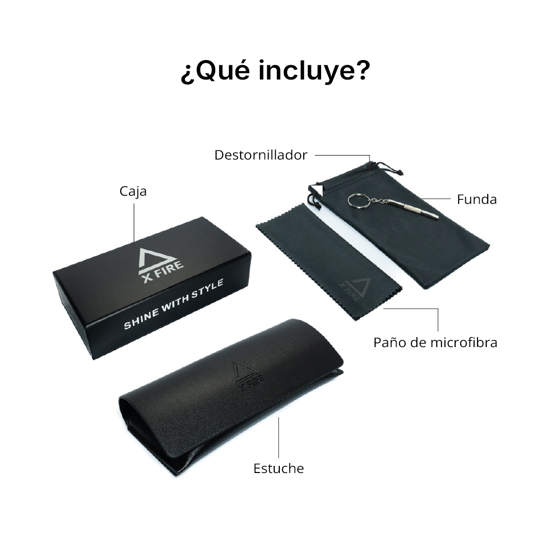 Lente de sol Negro Atlas / Negro UV400 X FIRE