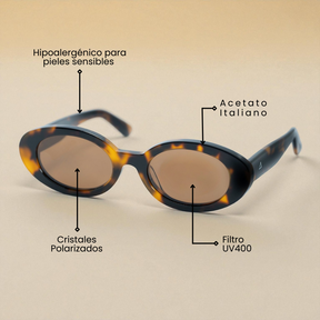 Lente de sol Mainz Animal Print / Café UV400 X FIRE BROWN MIRROR