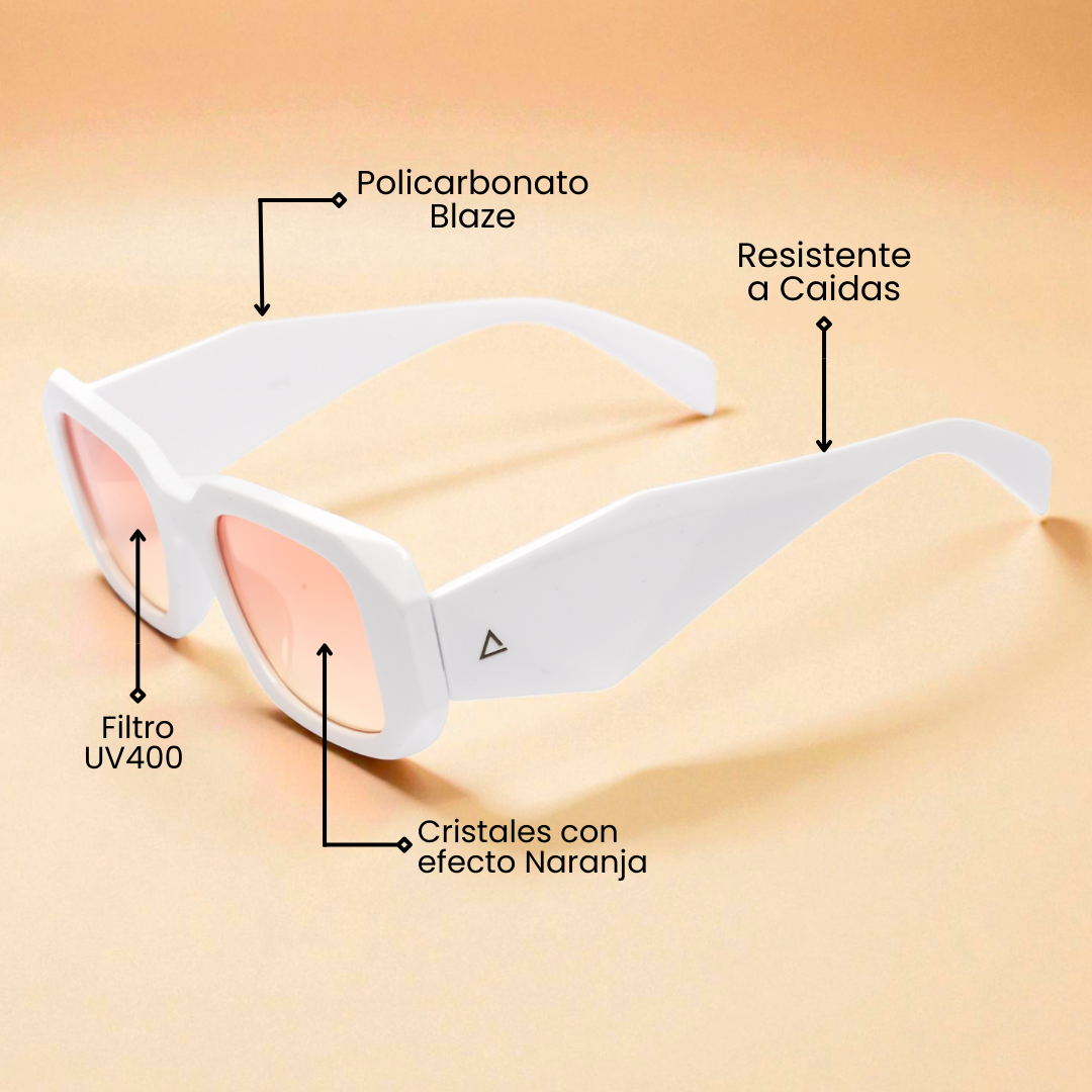 Lente de sol Bombay Blanco / Naranjo UV400 X FIRE