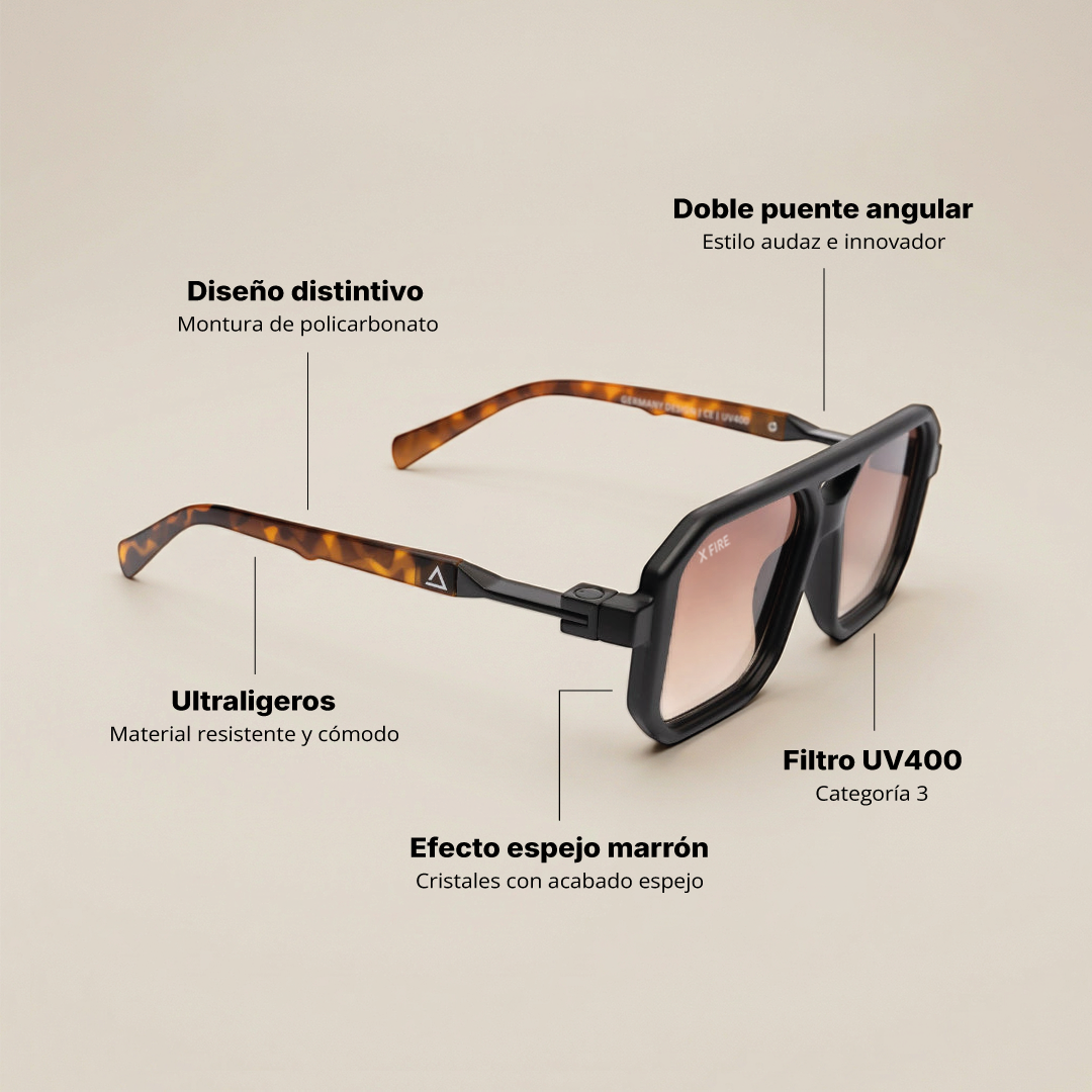 Lente de sol Bali 2.0 Matte café / Café UV400 X FIRE