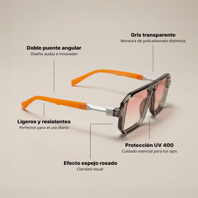Lente de sol Gris Bali 2.0 / Rosado UV400 X FIRE