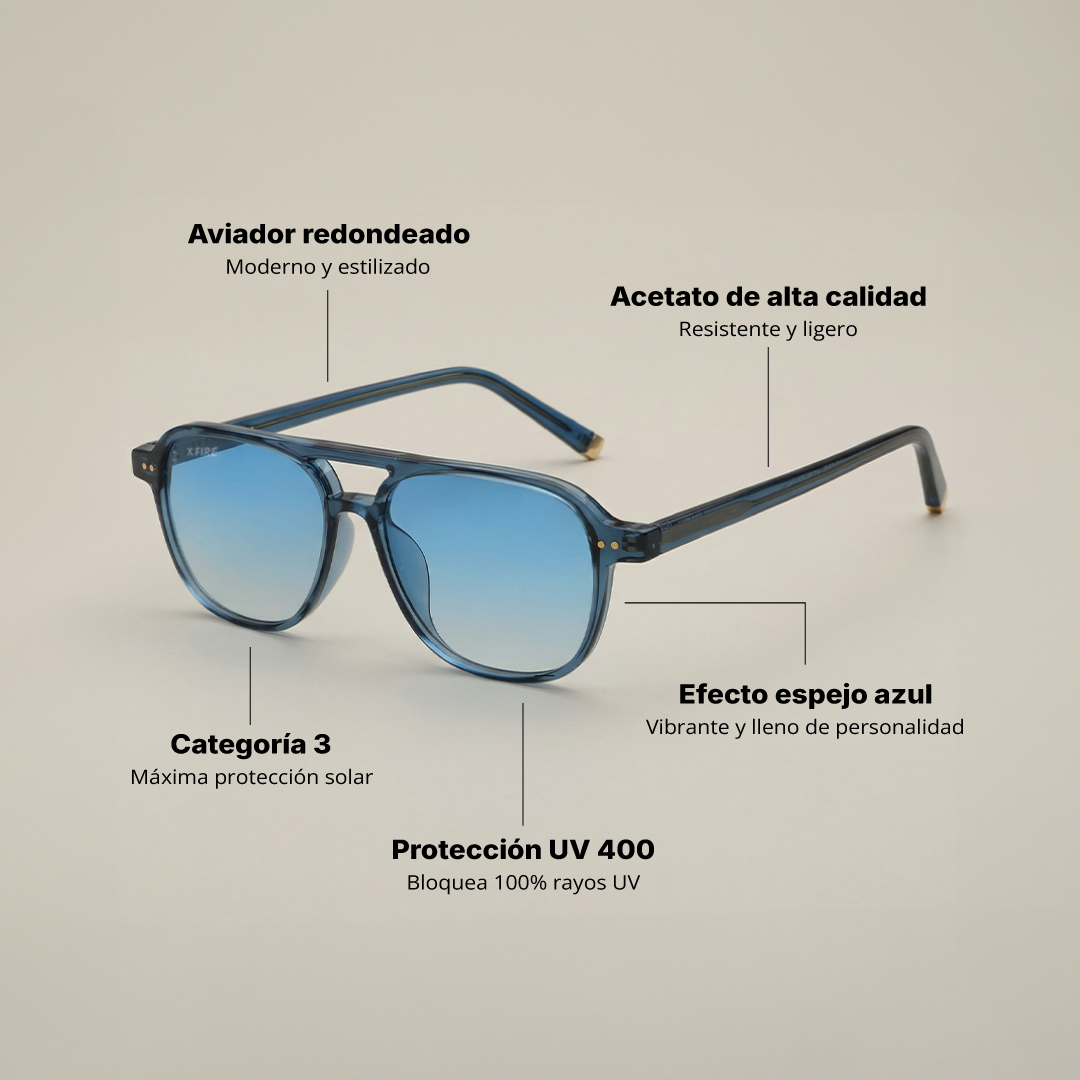 Lente de sol Manzini Azul / Azul UV400 X FIRE