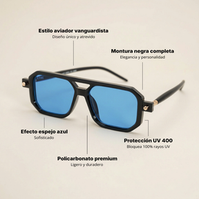 Lente de sol Bali Negro / Azul UV400 X FIRE