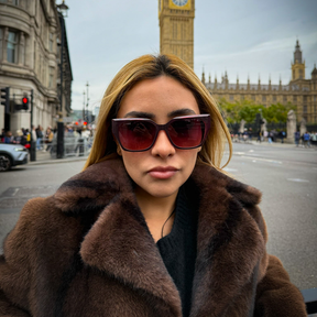 Lente de sol Alessa Burgundy | Lente burgundy