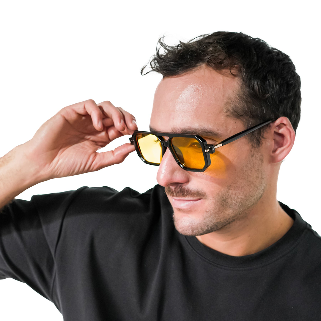 Lente de sol Bali negro/ Naranja UV400 X FIRE