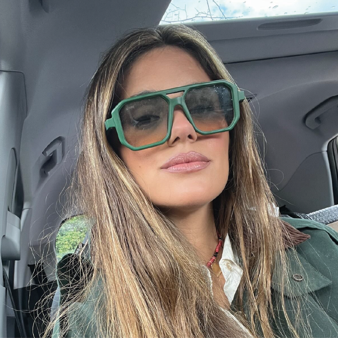 Lente de sol animal print verde Bali 2.0 / Verde UV400 X FIRE