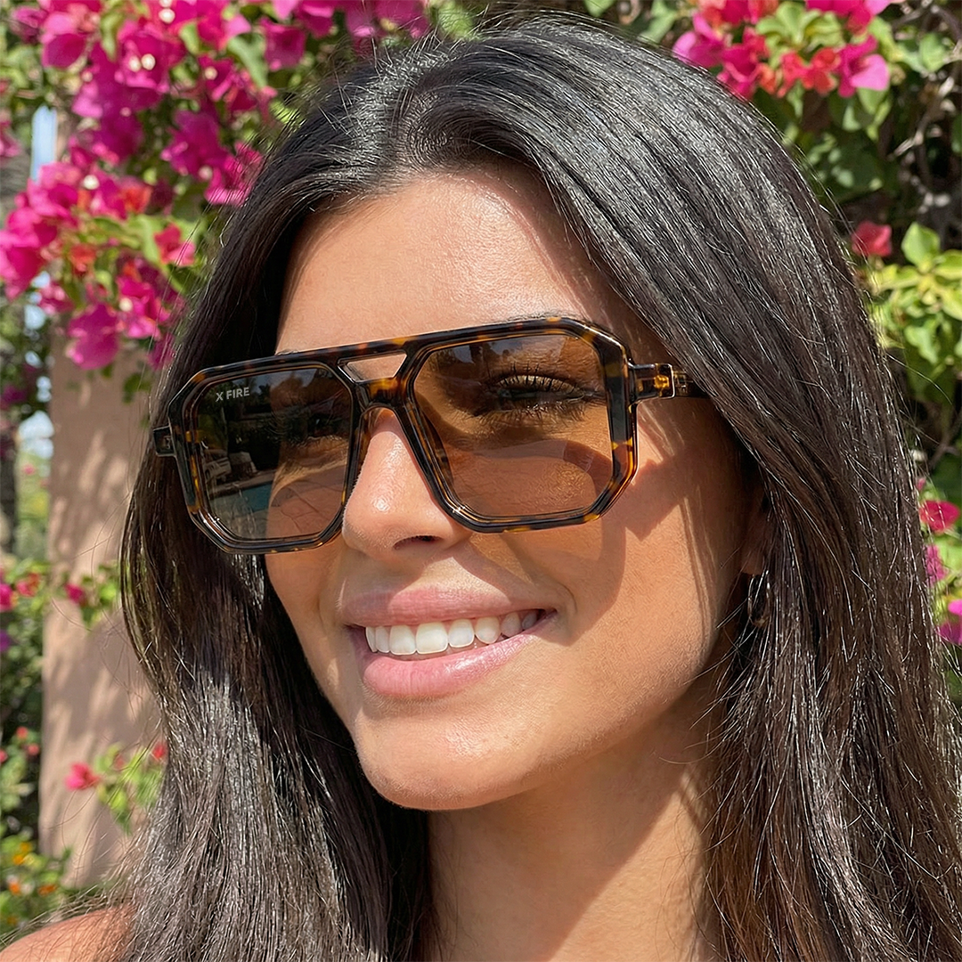 Lente de sol Bali 2.0 Animal print / Café UV400 X FIRE