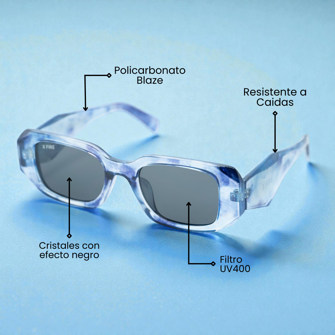 Lente de sol Bombay azul / Negro UV400 X FIRE