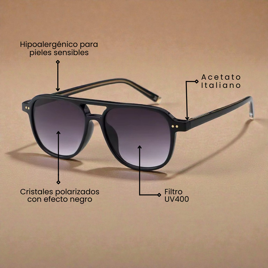 Lente de sol Manzini Negro / Negro UV400 X FIRE