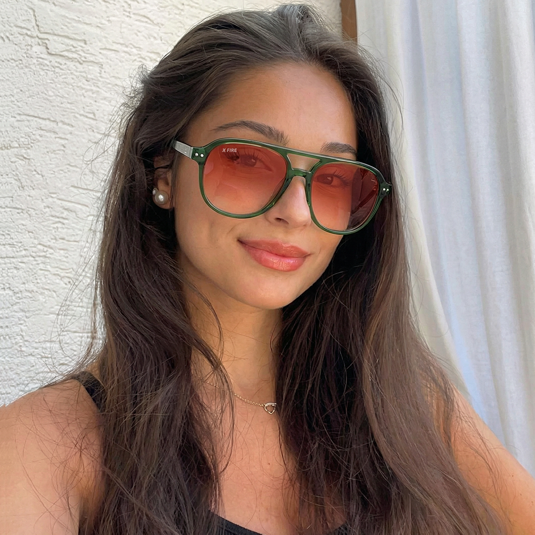 Lente de sol Manzini Verde / Rosado UV400 X FIRE