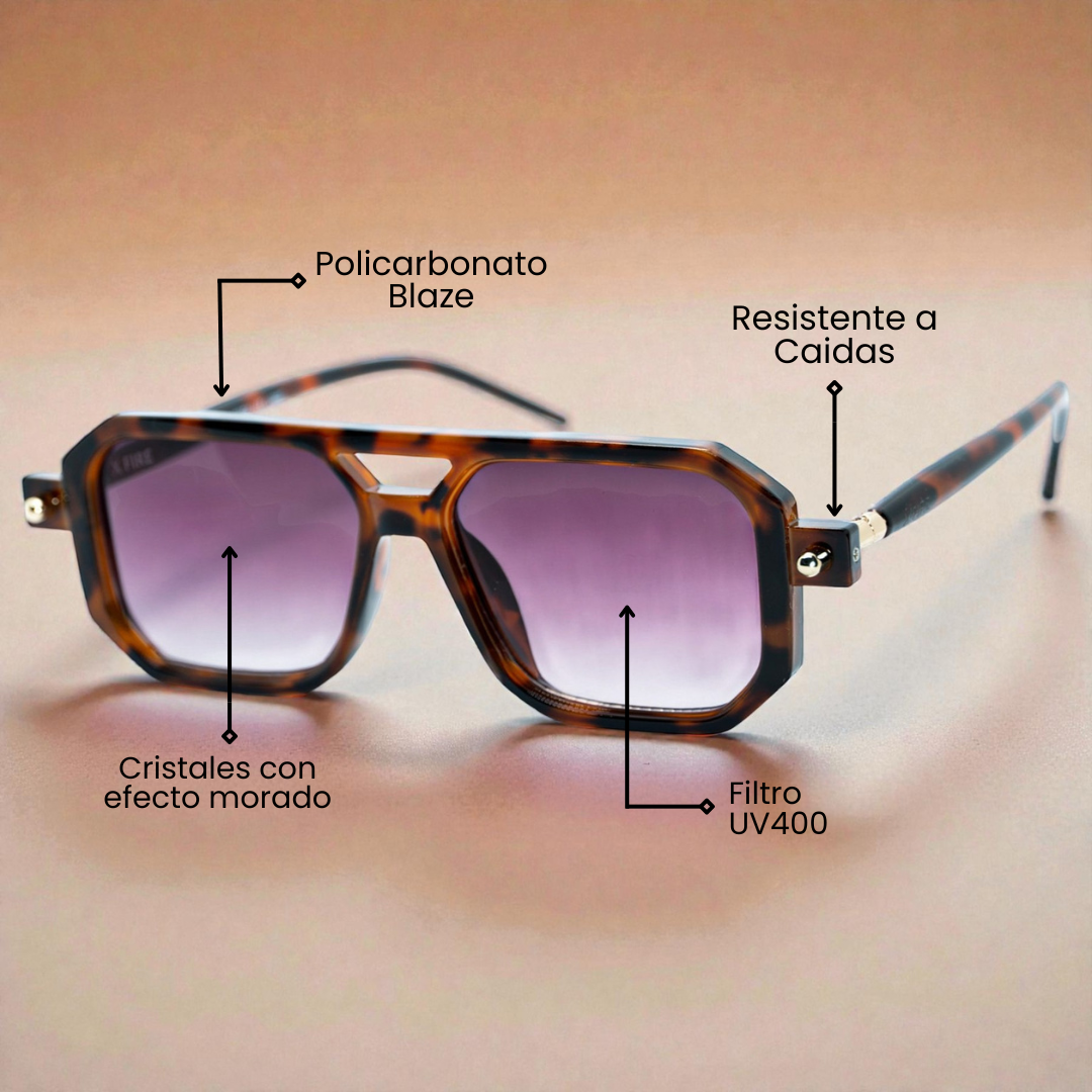 Lente de sol Bali Animal Print / Morado UV400 X FIRE