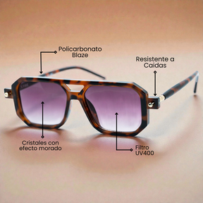 Lente de sol Bali Animal Print / Morado UV400 X FIRE