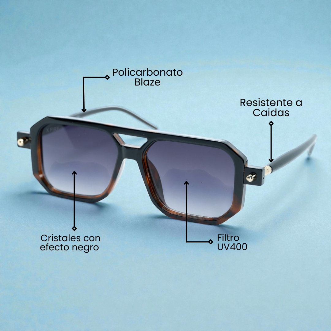 Lente de sol Bali Animal Blackprint / Negro UV400 X FIRE