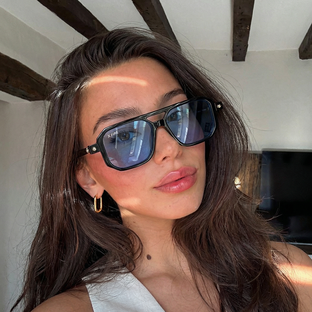 Lente de sol Bali Negro / Azul UV400 X FIRE