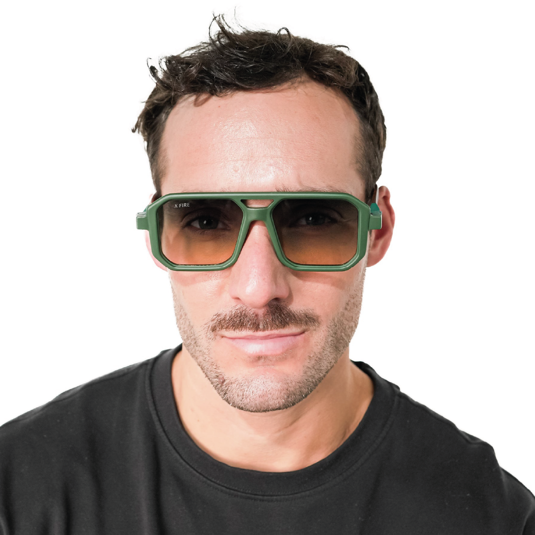 Lente de sol animal print verde Bali 2.0 / Verde UV400 X FIRE