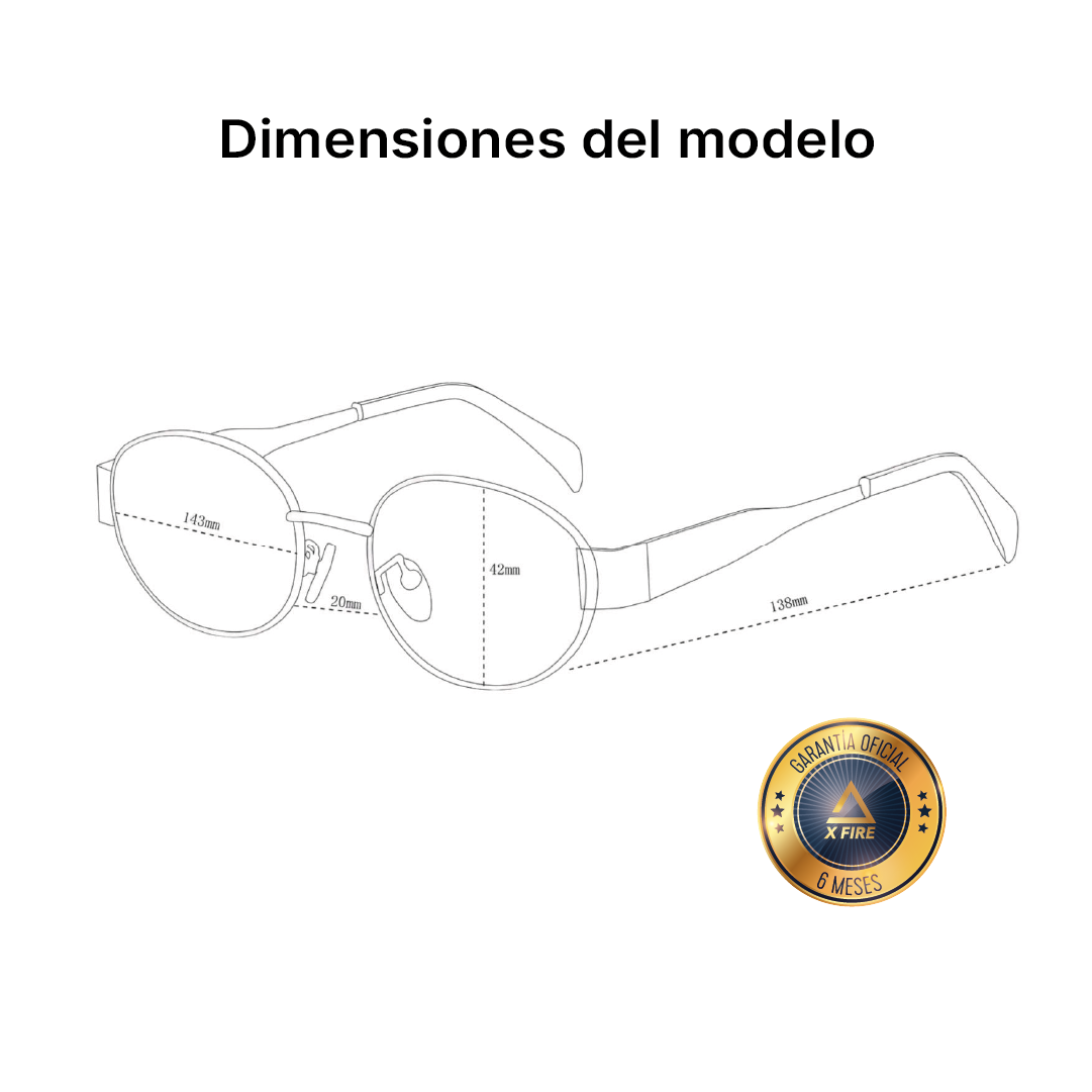 Lente de sol dorado Armonia / Café UV400 X FIRE