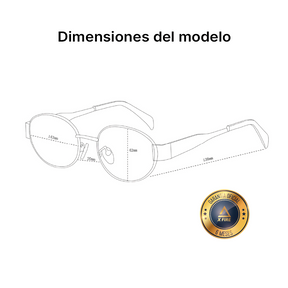 Lente de sol dorado Armonia / Café UV400 X FIRE