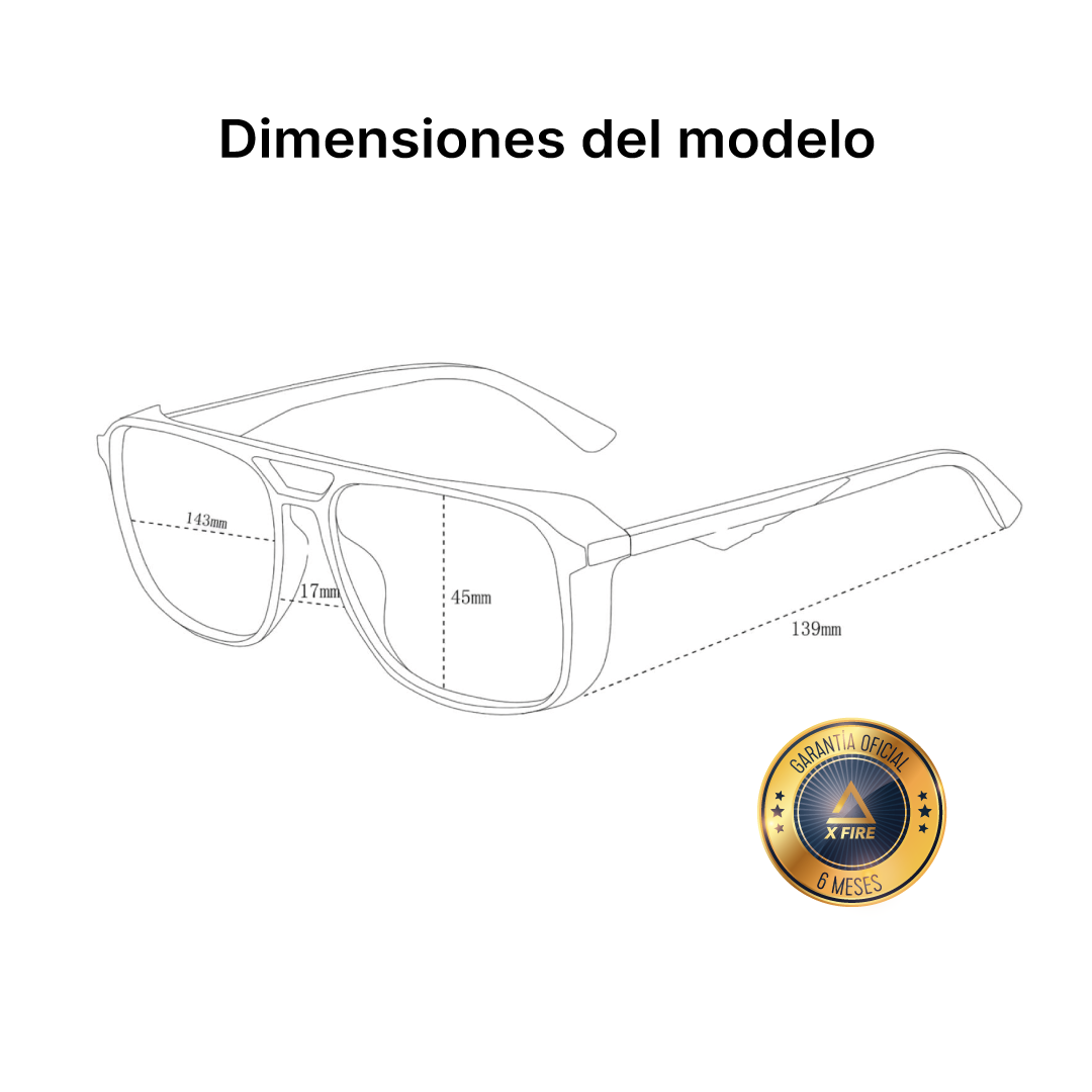 Lente de sol Negro Atlas / Negro UV400 X FIRE