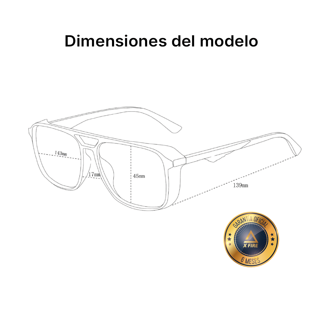 Lente de sol azul Atlas / Verde UV400 X FIRE