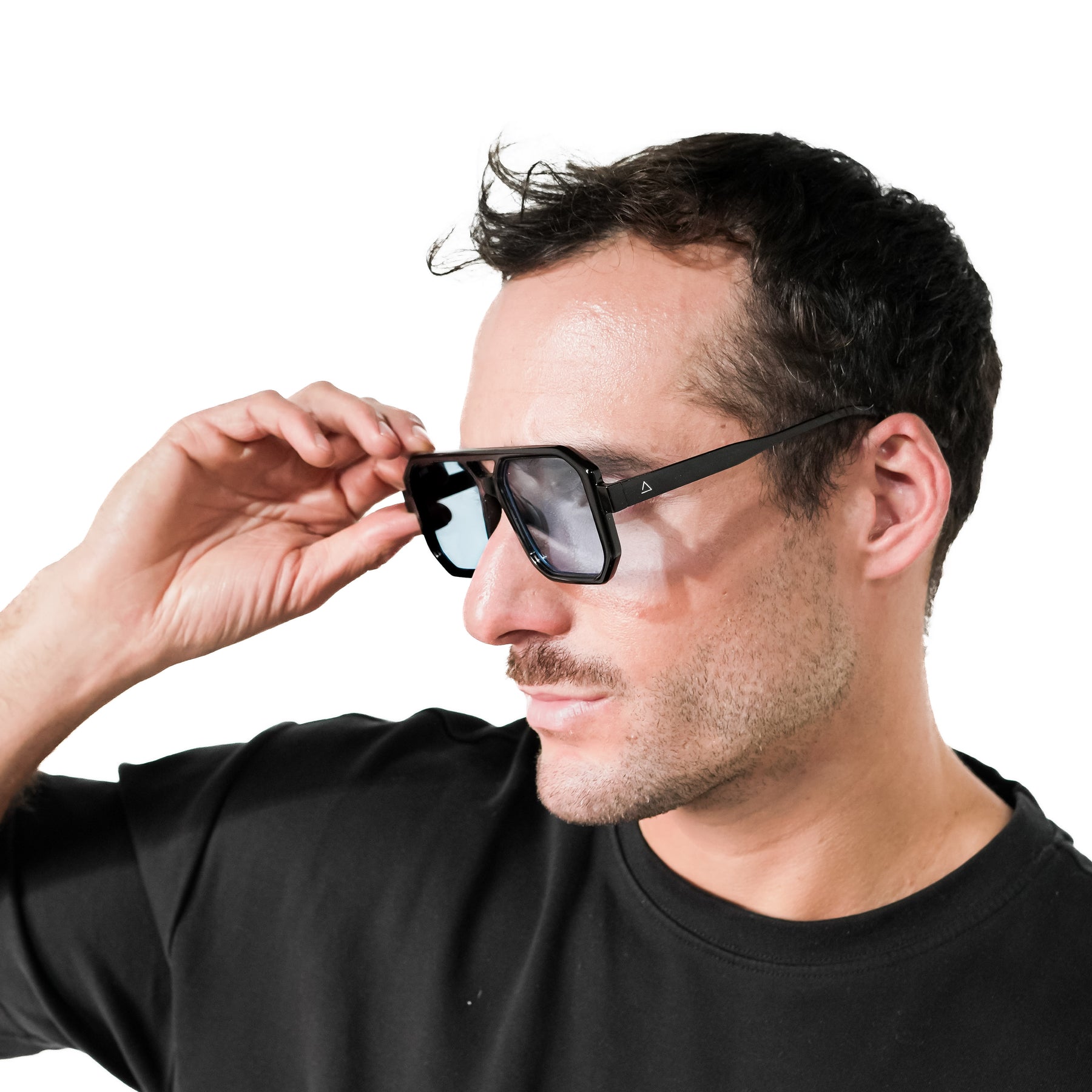 Lente de sol Cassi Negro / Azul UV400 X FIRE