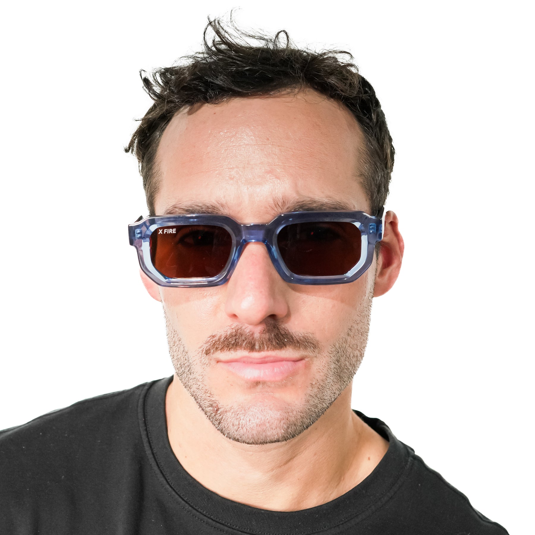 OASIS TRANSPARENT BLUE | BROWN MIRROR