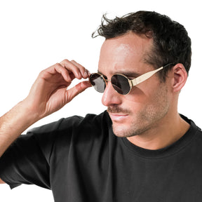 Lente de sol dorado Armonia / Negro UV400 X FIRE