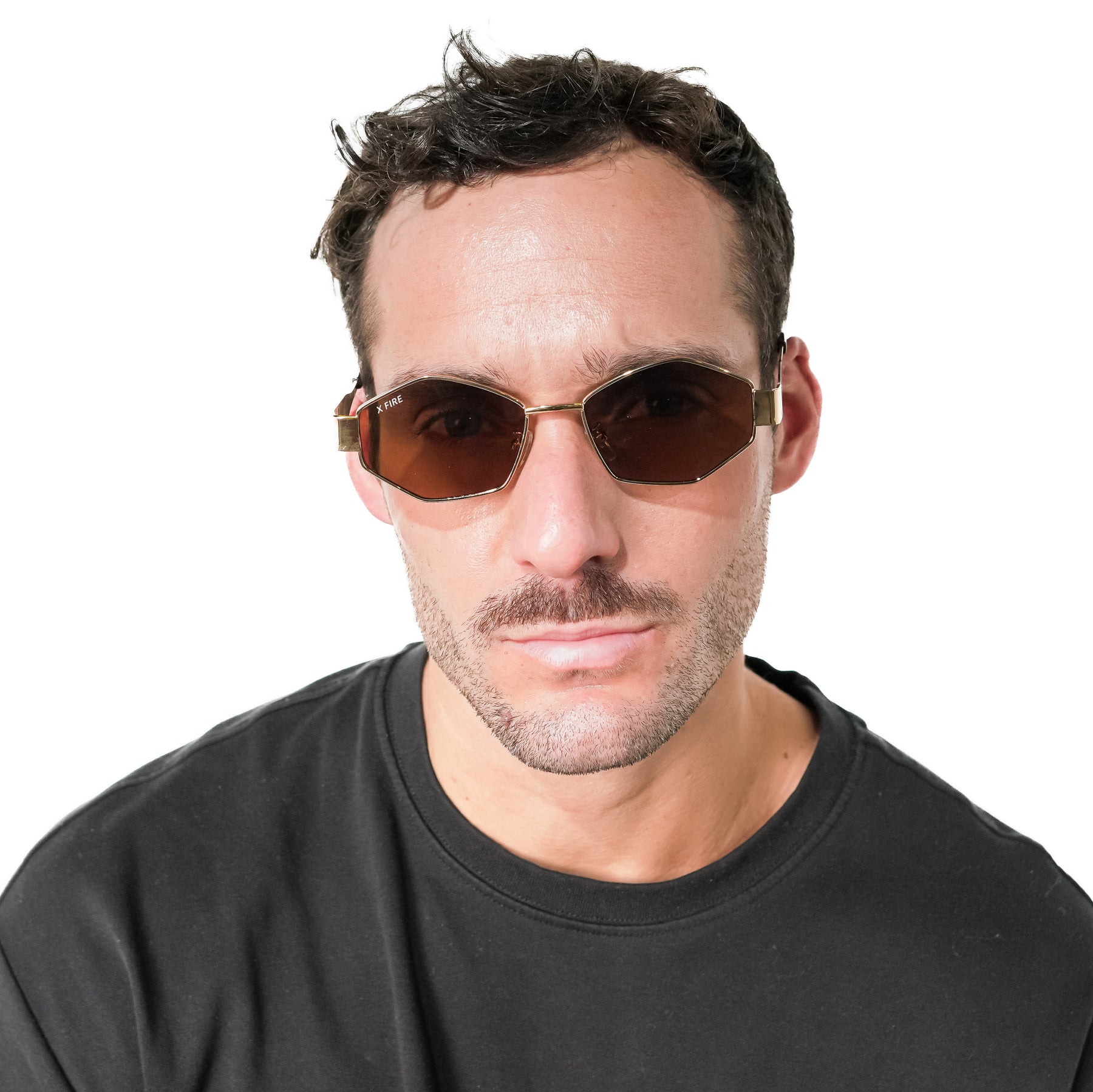 Lente de sol Dorado IralaIa / Café UV400 X FIRE