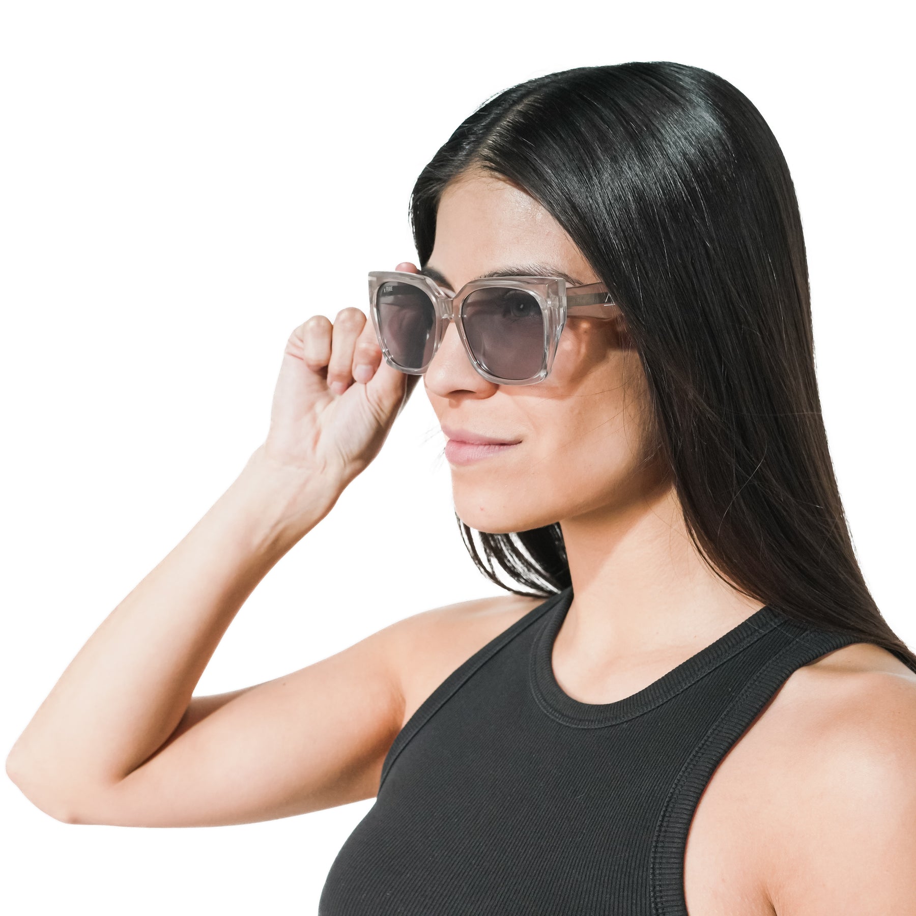 Lente de sol beige Alessa / Gris UV400 X FIRE