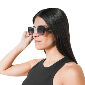 Lente de sol Negro y Blanco Misso / Gris UV400 X FIRE