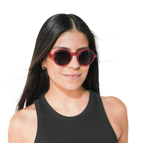 Lente de sol Rojo Hakim / Negro UV400 X FIRE  | BLACK MIRROR