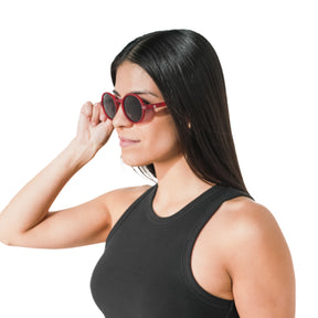 Lente de sol Rojo Hakim / Negro UV400 X FIRE  | BLACK MIRROR