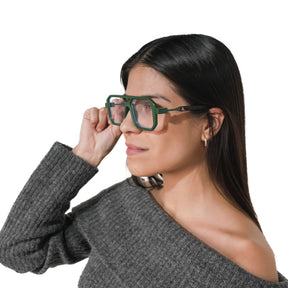 Lente Óptico Animal Print Verde Bali 2.0