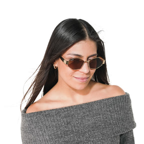 Lente de sol Dorado IralaIa / Café UV400 X FIRE