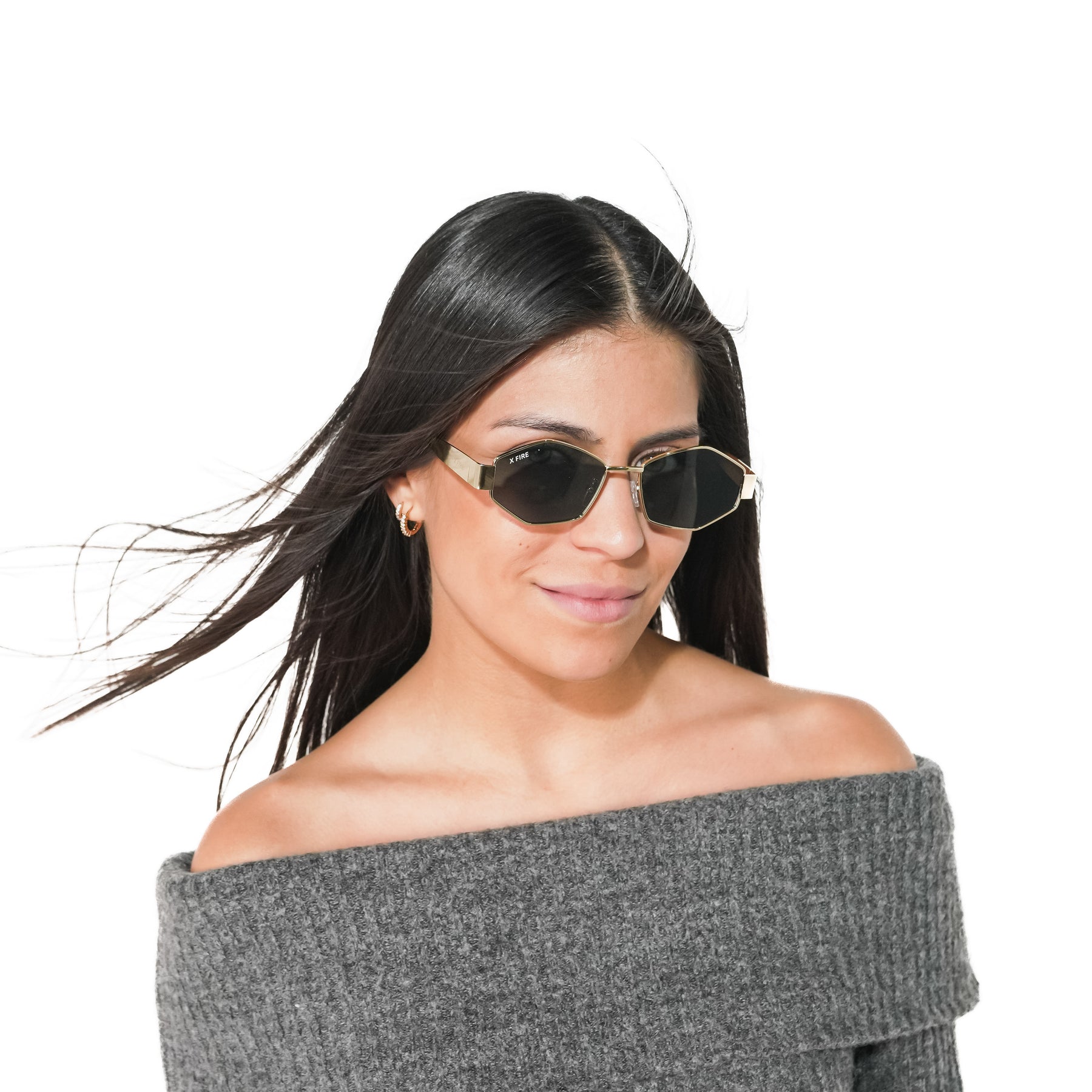 Lente de sol Dorado Irala / Negro UV400 X FIRE