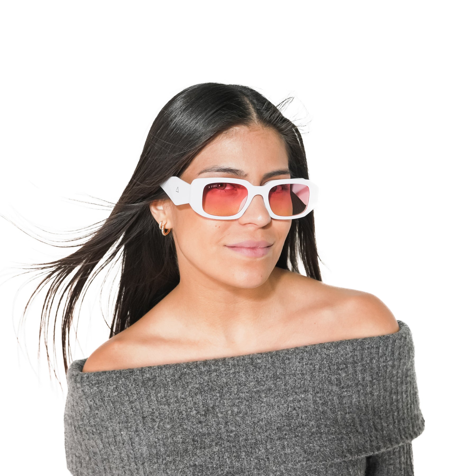 Lente de sol Bombay Blanco / Naranjo UV400 X FIRE