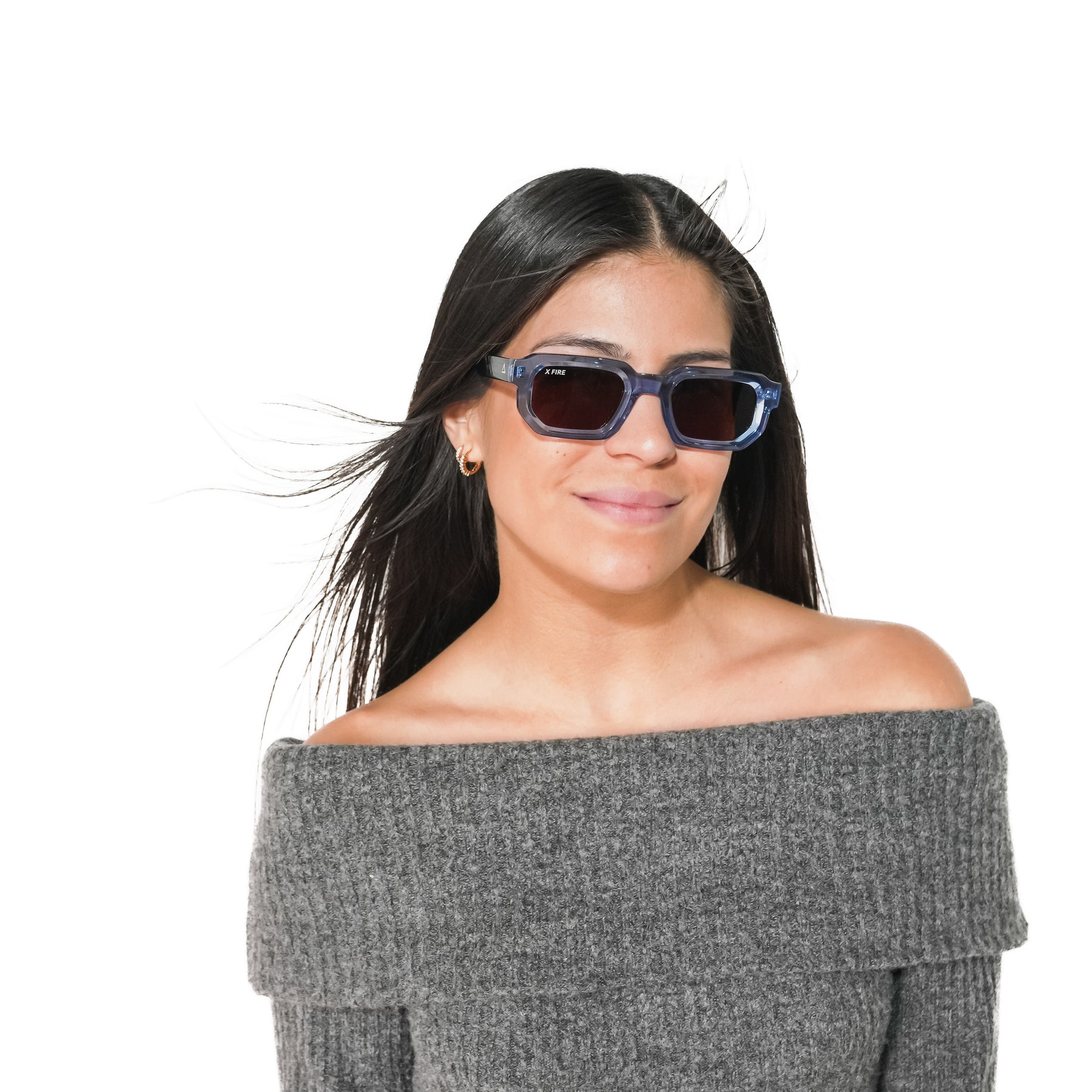 OASIS TRANSPARENT BLUE | BROWN MIRROR