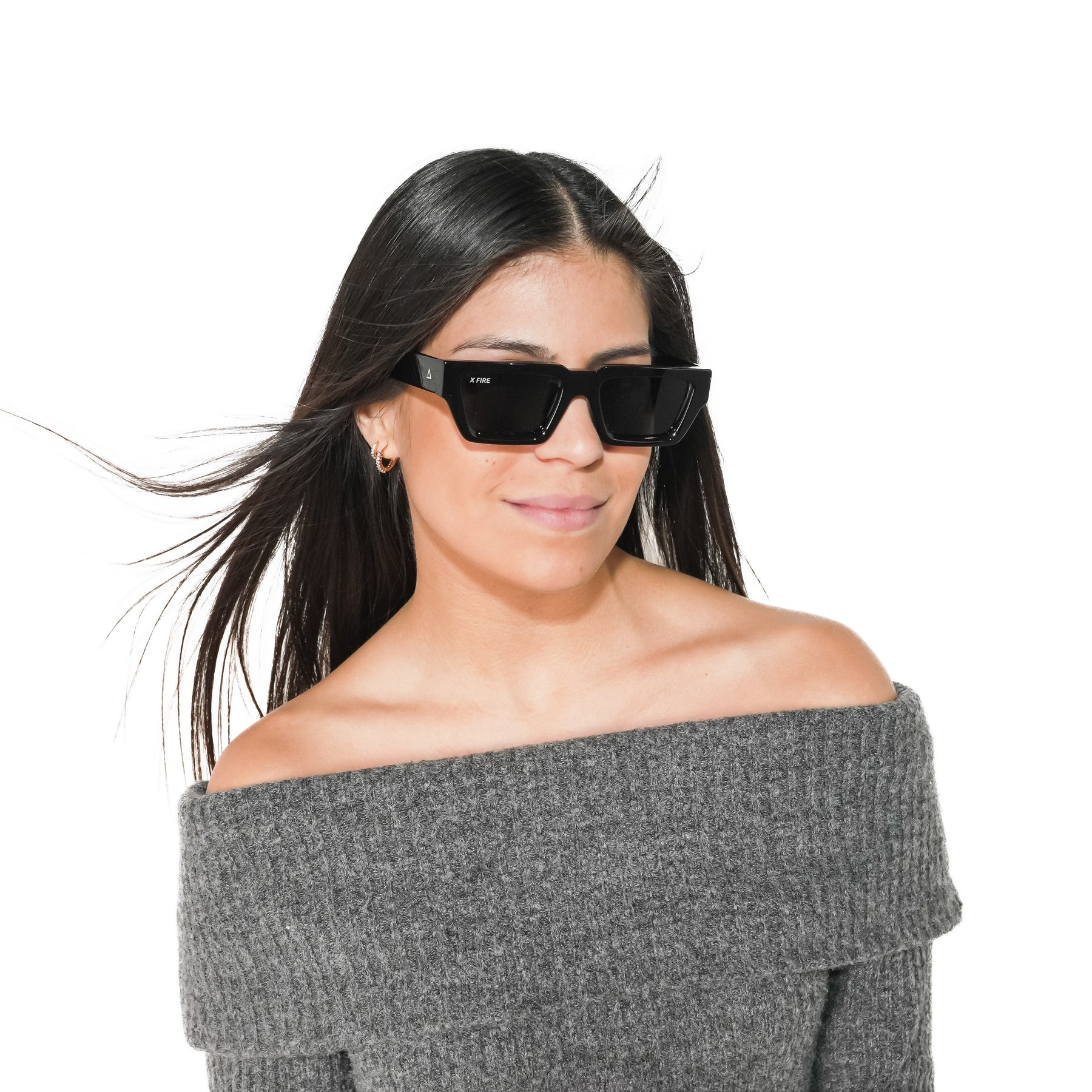 Lente de sol Bayat Negro / Negro UV400 X FIRE