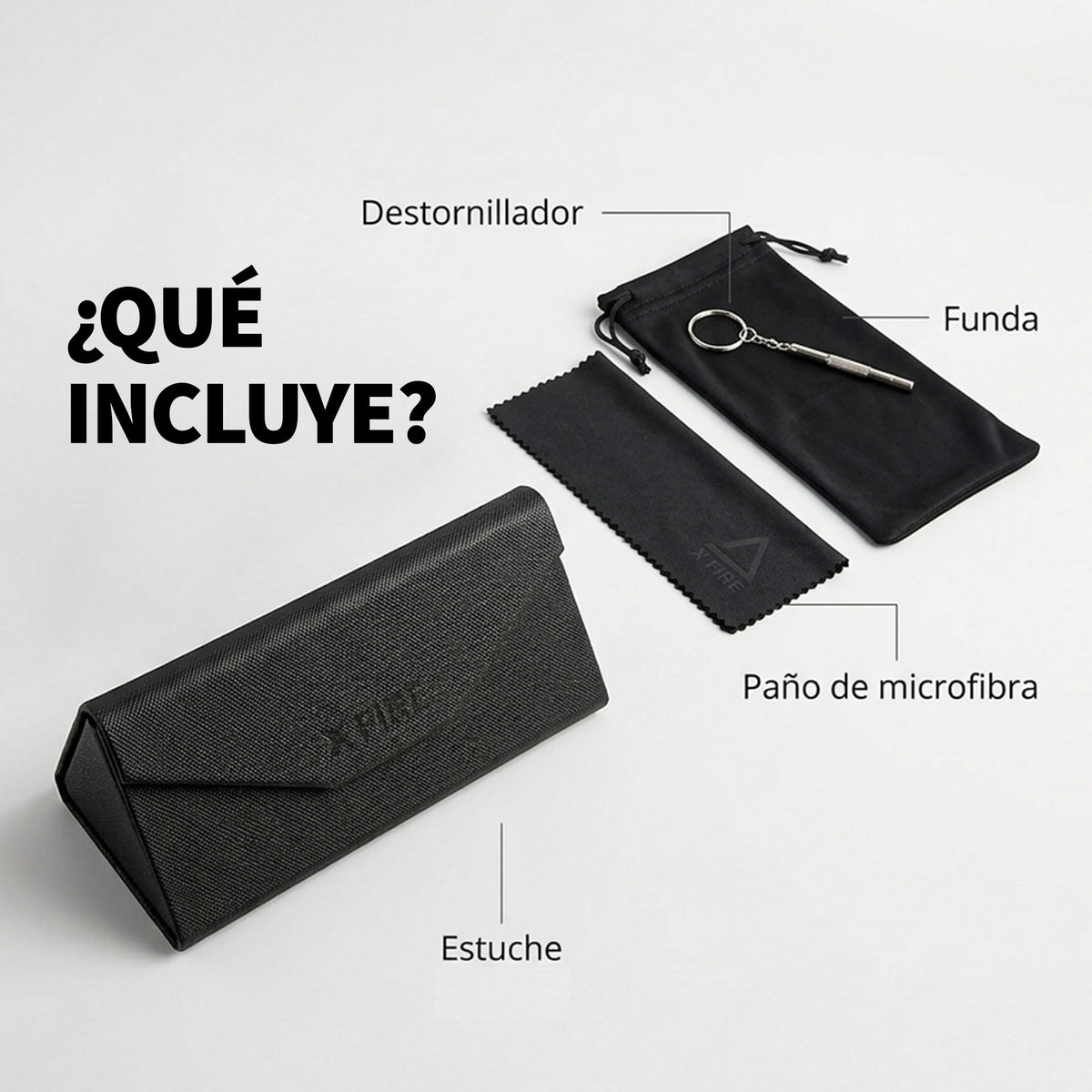 Lente de sol Negro Greco / Negro UV400 X FIRE