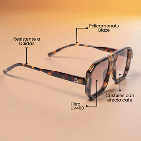 Lente de sol Cassi Animal Print / Café UV400 X FIRE