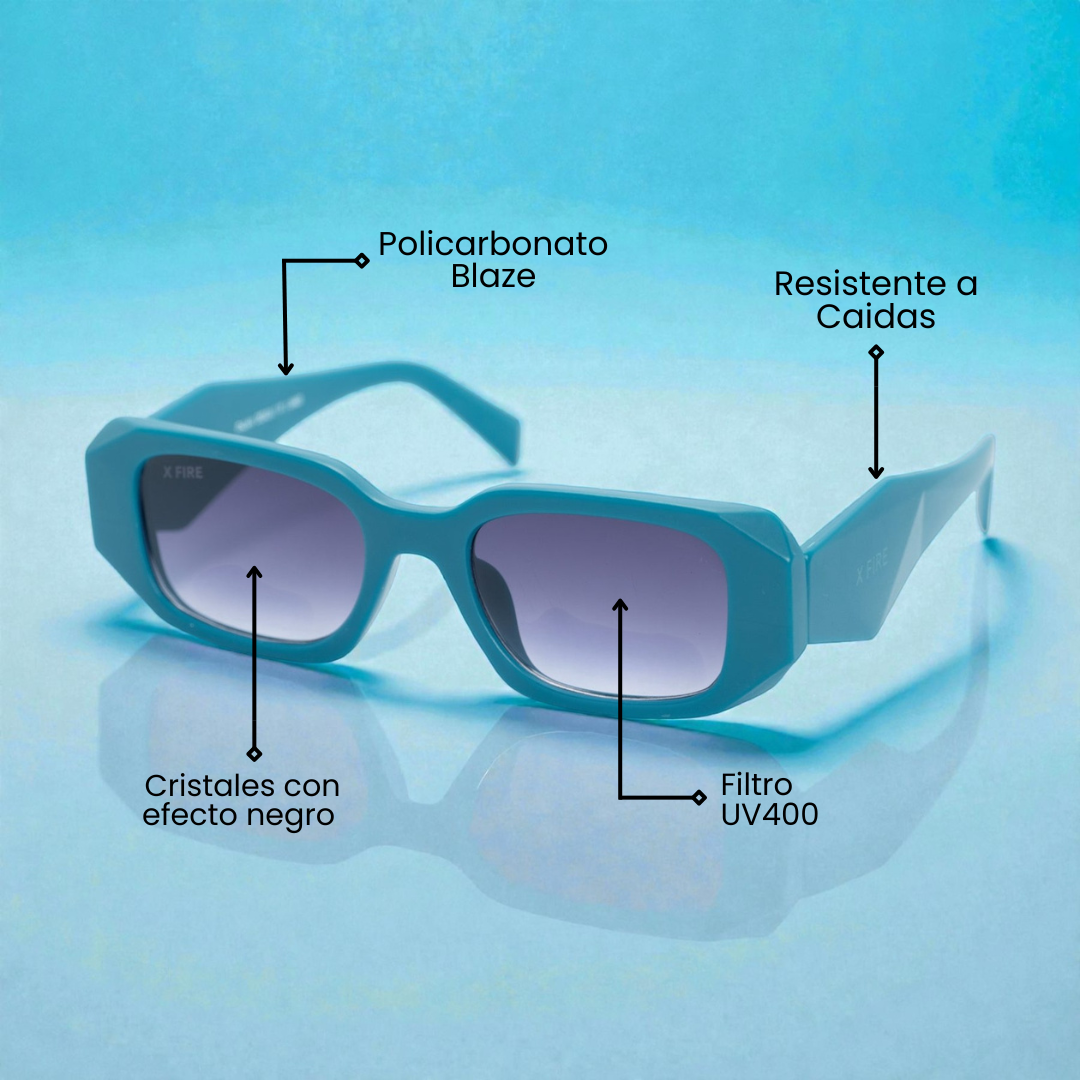 Lente de sol Bombay Turquesa / Azul UV400 X FIRE