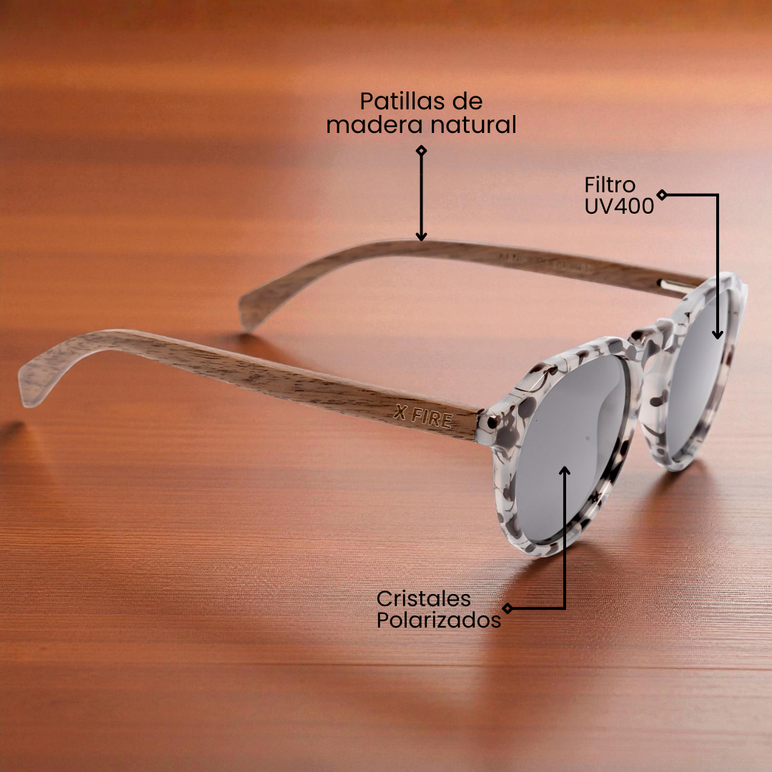 Lente de sol Animal Print Kenia / Negro UV400 X FIRE