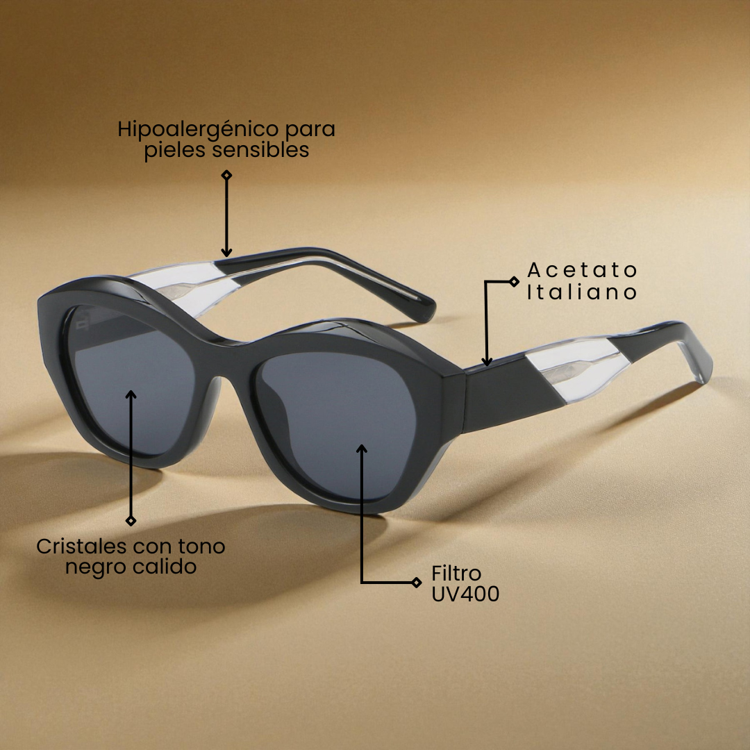 Lente de sol Negro Idalia / Negro UV400 X FIRE
