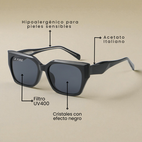 Lente de sol Negro Alessa | Lente negro
