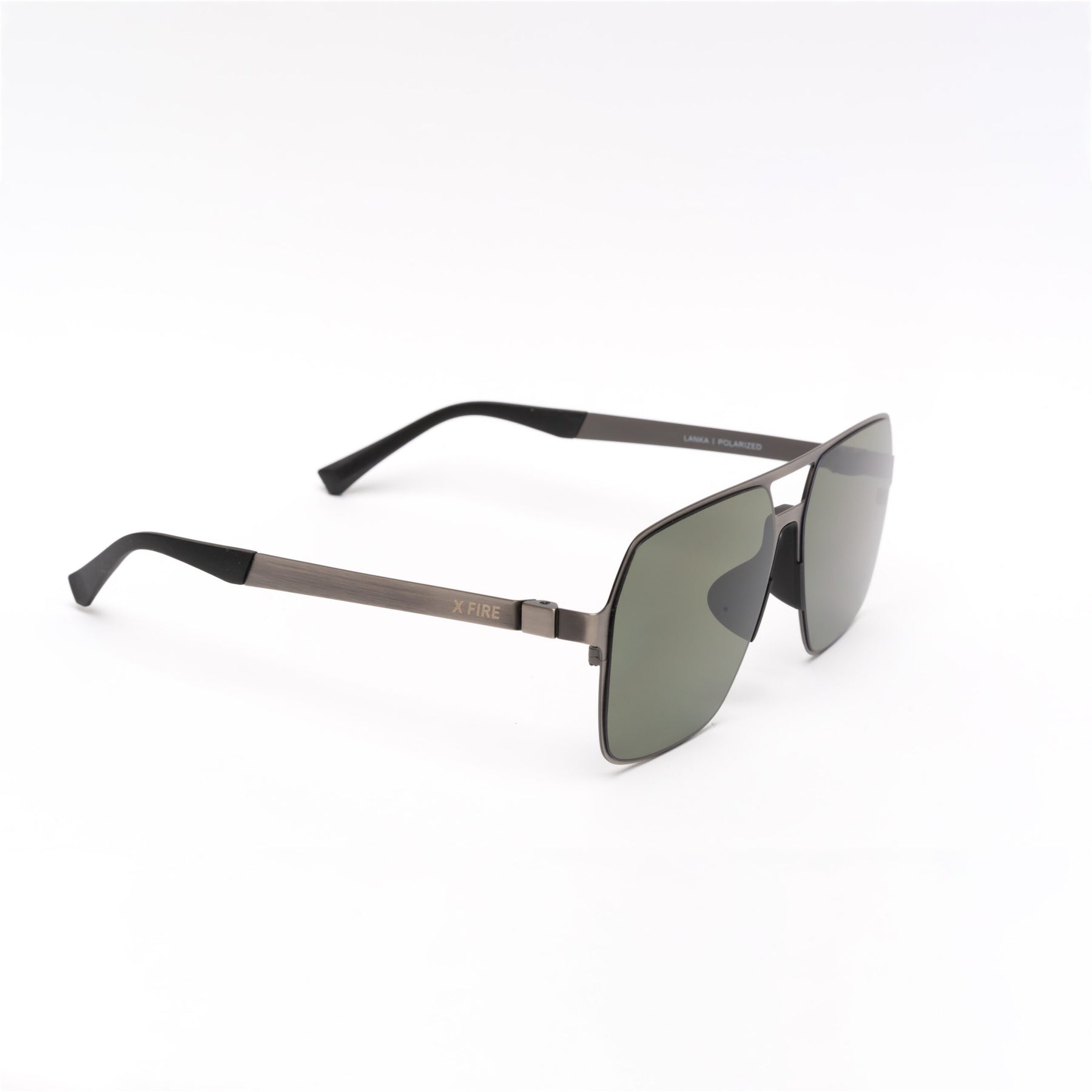 Lente de sol Plateado Lanka / Verde UV400 X FIRE