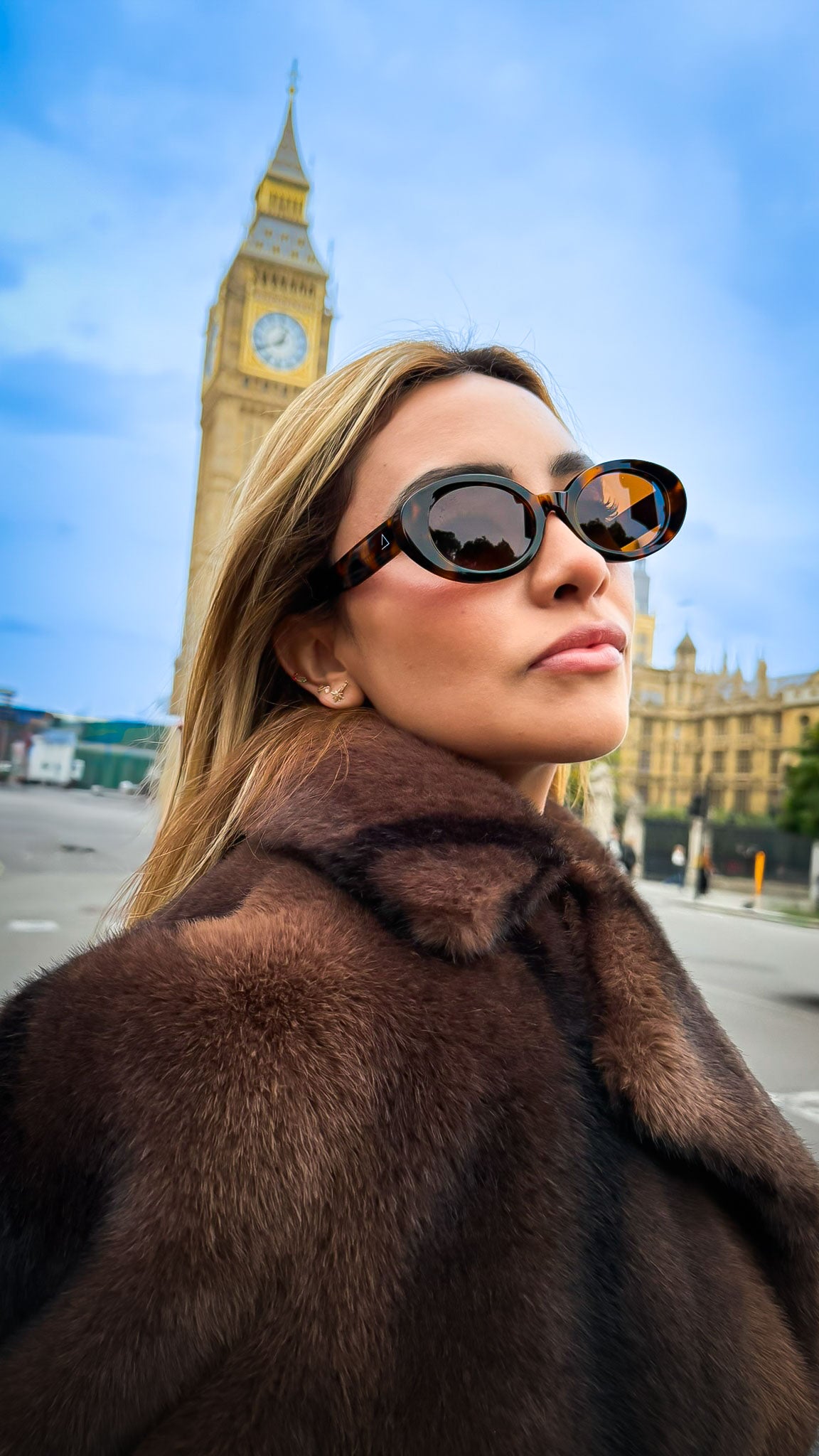 Lente de sol Mainz Animal Print / Café UV400 X FIRE BROWN MIRROR