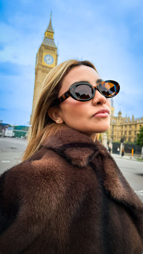 Lente de sol Mainz Animal Print / Café UV400 X FIRE BROWN MIRROR