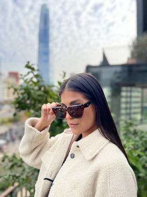 Lente de sol Animal Print Alessa / Café UV400 X FIRE